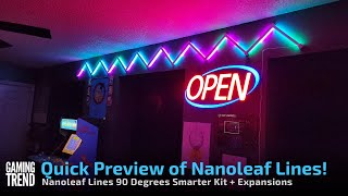 Quick Preview of Nanoleaf Lines 90 Degrees Smarter Kit [upl. by Nilrem]