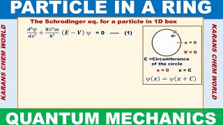 Tamil Particle in Ring Problem Quantum Mechanics Schrödinger eqn solve obtain energy wave function [upl. by Leirud]