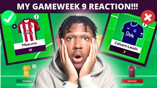 DCL YOU ARE A FRAUD😭😭 My FPL GW9 Reaction  Fantasy Premier League 2425 [upl. by Ecirtap]