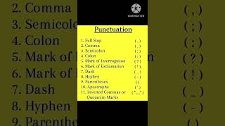 Punctuation Marks in English  Punctuation in English Grammar  shorts grammar [upl. by Enttirb]