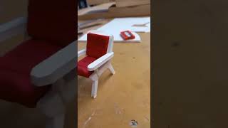 Designing a Hans Wegner inspired chair starting with a miniature version Sound on [upl. by Ahsienaj]