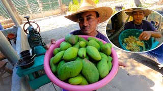 Comiendo Mango Rayado Mangos Enormes [upl. by Auric]