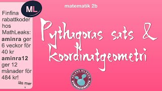 2b 331 Pythagoras sats amp koordinatgeometri [upl. by Uase]