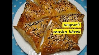 hazır yufkadan kolay peynirli muska börek  lezzet dünyası [upl. by Judd515]