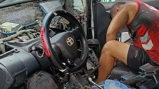 Toyota Vios 2012 Model Fulldown evaporator Leaktest cleaning Flushing [upl. by Chadbourne]