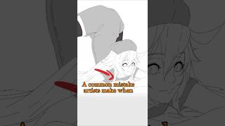 Mistake When Drawing Pose  Quick Art Tips art sketch shorts tutorial drawingtutorial anime [upl. by Markos]