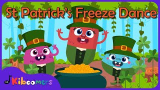 Saint Patricks Day Freeze Dance  The Kiboomers Leprechaun Songs for Preschool [upl. by Oirom]