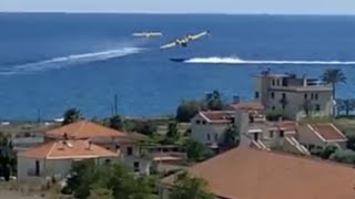 Albenga il video del motoscafo che taglia la strada al Canadair [upl. by Tobin138]