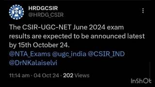 Official Announcement by CSIR NTA  CSIR HRDG Updates  CSIR NET July 2024 Results Dates [upl. by Jeggar117]