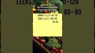 20241113 අද තොග එළවළු මිල ගණන් Today vegetables price list in srilanka elawalu vegetableprice [upl. by Arther803]