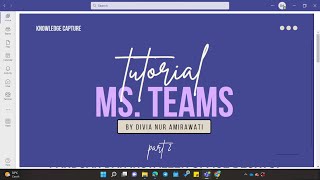 Tutorial Ms Teams pt 2Fitur fitur pada Meeting Ms Teams Bagi Organizer [upl. by Francklyn]