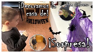 DECORAMOS la CASA de HALLOWEEN🎃¡Sorpresa a los NIÑOSLa MADRE del ESTRES😱Tormenta⛈️Tengo un ESGUINCE [upl. by Ettelorahc]