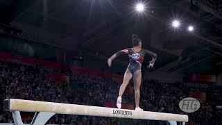 2019 Artistic Worlds Stuttgart GER – Farah HUSSEIN EGY Qualifications Beam [upl. by Acisset]