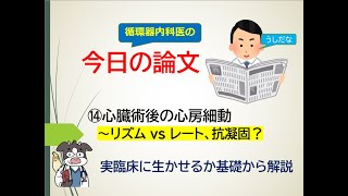 ⑭今日の論文～心臓術後の心房細動循環器内科医がお話します [upl. by Pol253]