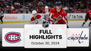 NHL Highlights  Canadiens at Capitals  October 31 2024 [upl. by Proudfoot700]