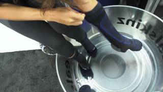 SealSkinz Waterproof Socks Demo [upl. by Nyram]