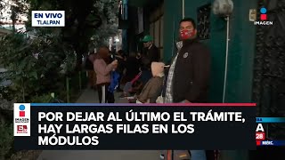 Atiborran módulos del INE en la CDMX en el último día para tramitar credencial [upl. by Nilrac946]