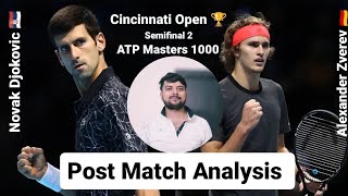 2023 Cincinnati ATP Masters Semifinal Novak Djokovic vs Alexander Zverev  Hindi Post Match Analysis [upl. by Melesa]