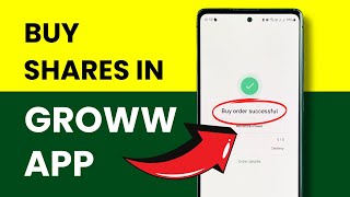 How to Buy Shares in Groww App [upl. by Irahs]