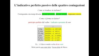 Lindicativo perfetto passivo  Pillole di Latino  lessenziale in 4 minuti [upl. by Paz]