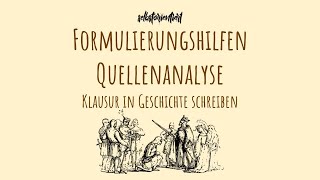 Formulierungshilfen für die Quellenanalyse einfach erklärt  Geschichte  PDF  Einleitung  Fazit [upl. by Gwenn840]