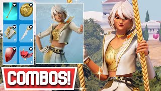 NEW BEST APHRODITE SKIN COMBOS SEASON 2 BATTLE PASS  Fortnite [upl. by Clotilda]