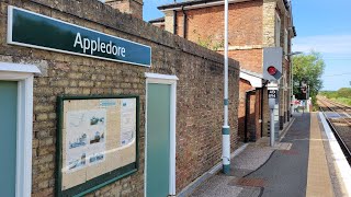 Appledore Railway Station On The Marshlink Train Line In Kent 1872024 [upl. by Rialb]