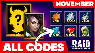 UPDATE⚡ RAID SHADOW LEGENDS CODES IN NOVEMBER 2024  ROBLOX CODES NOVEMBER 2024 [upl. by Farl]