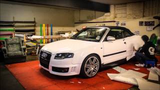 Audi RS4A4 Convertible Gloss White Wrap [upl. by Sommers369]