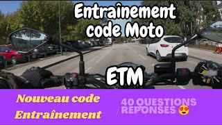 Nouveau code moto ETM 2024 40 questions réponses [upl. by Bright]