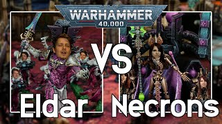 Warhammer 40k BattleReport  Craftworlds Eldar vs Necrons mit René und Gini [upl. by Dat761]