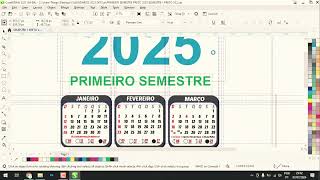 Calendário 2025 Vetor Semestral Editável [upl. by Aicelav]