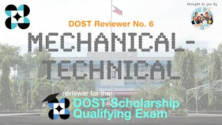 DOST Scholarship Qualifying Exam Reviewer No 6 MechanicalTechnical  Review Central [upl. by Yenffad]