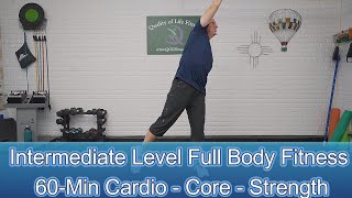 Get FIT in 60 Minutes Strength Flexibility Core for Active Seniors Total Body Tone Up [upl. by Adilen]