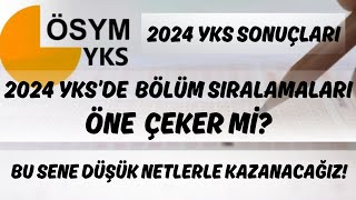 👉 2024 YKS BÖLÜM SIRALAMALARI ÖNE ÇEKER Mİ  BU SENE DÜŞÜK NETLERLE KAZANACAĞIZ 2024yks yks2024 [upl. by Helprin]