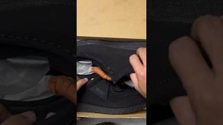 Clarks Wallabee Black Suede unboxing [upl. by Elocon510]