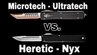 Microtech Ultratech VS Heretic knives Nyx [upl. by Nonahs161]