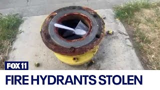 80 fire hydrants stolen across LA County [upl. by Pelpel]