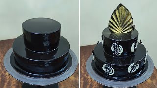 Chocolate Garnish Cake Design  Chocolate Yummy Cake  Chocolate Cake Recipe [upl. by Aidahs]