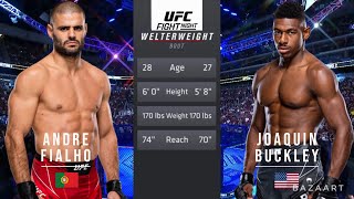 ANDRE FIALHO VS JOAQUIN BUCKLEY FULL FIGHT UFC FIGHT NIGHT 224 [upl. by Heyer]