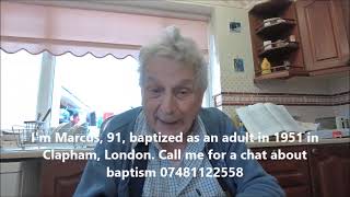 91 year old elderly British gentleman explains Christian baptism and the Gospel message [upl. by Inig75]