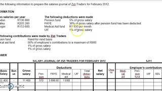 Grade 10 Accounting How to do Salaries Journal [upl. by Defant33]