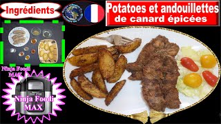 Recette NINJA FOODI MAX – Potatoes et andouillettes de canard épicées [upl. by Ancier504]