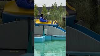 Byron on the smallest log flume  Bumble Boats Energylandia  Zator Poland  Water Ride [upl. by Landbert976]