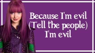 Evil  Dove Cameron Lyrics From Disneys Descendants Wicked World [upl. by Schafer]