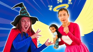 The Witch Dance Face Puzzle  Hokie Pokie Kids Videos [upl. by Noryd]