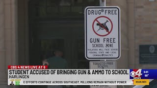 Harlingen student accused of bringing gun and ammo to school [upl. by Anilram822]