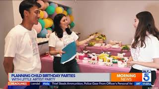 Little Artist Party Featured on the KTLA Morning News [upl. by Venus357]