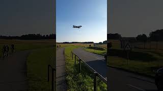 Airplane bicycles and car near ZRH airport  slow motion [upl. by Kcirb]