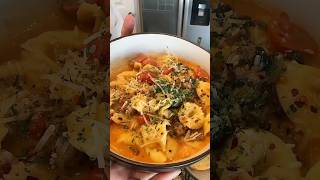 How to make tortellini soup 🔥howto cooking soupseason soup souprecipe [upl. by Judas944]